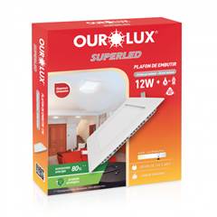 PLAFON LED EMB 12W BIV 6400K QUAD 