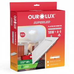 PLAFON LED EMB 18W BIV 6500K QUAD 