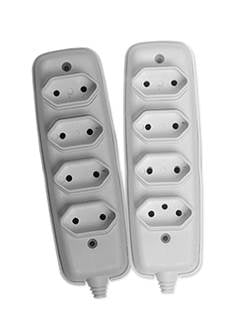 TOMADA EM BARRA QUADRUP 2P 10A 250V BR