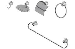 KIT BANHEIRO 5PCS ACRILICO FUME