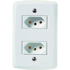 CONJ 2 TOMADAS 2P+T 10A/250V LUX2 BR