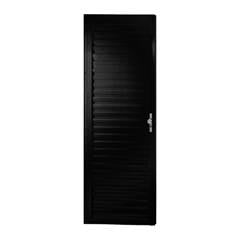 PORTA ALUM PRETA 80X210 VENEZIANA E PREM