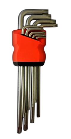 JOGO CHAVE TORX GRANDE 9PCS AC C/GUIA