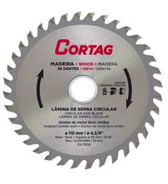 LAMINA SERRA CIRCULAR P/MAD 72DENT 110MM