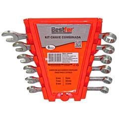 JOGO CHAVE COMBINADA AC 6PCS 06-11MM