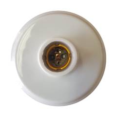 PLAFON DE PLASTICO BOCAL DE PORC E-27