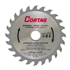 LAMINA DE SERRA CIRCULAR P/MAD 24D 110MM