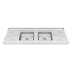 PIA ACO INOX DUPLA C/ESC 200CM