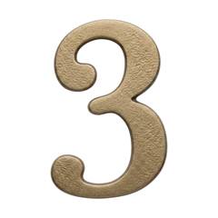 NUMERO RESID 3 BRONZE 