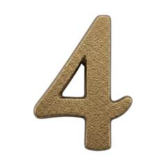 NUMERO RESID 4 BRONZE 