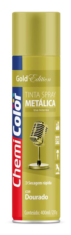 TINTA SPRAY METALICA DOURADA 400ML