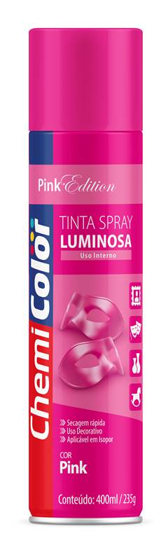 TINTA SPRAY LUMINOSA PINK 400ML