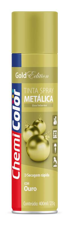 TINTA SPRAY METALICA OURO 400ML