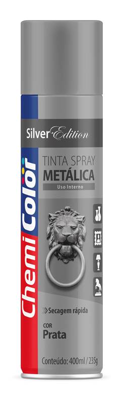 TINTA SPRAY METALICA PR 400ML